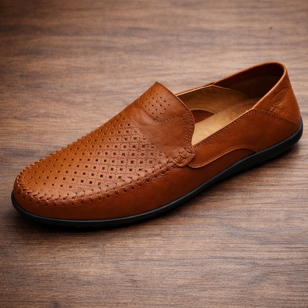 Genuine Leather "Air-Flow" Loafers