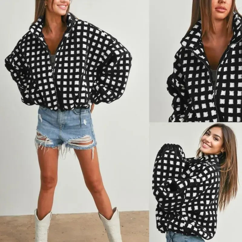 Ravena Check Fleece Jacket